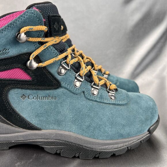 Columbia Newton Ridge Women’s 9.5 Hiking Boots Waterproof Teal Pink BL4552-343 - Picture 5 of 17